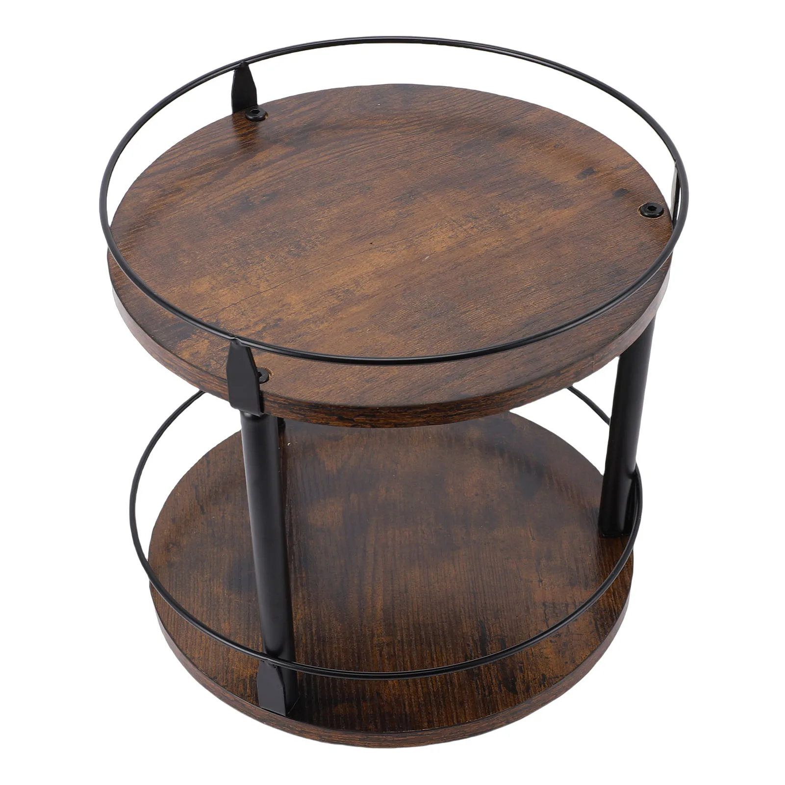 360 Degree Rotating Wooden Spice Rack Kitchen Seasoning Organizer Space Saving Lazy Susan Turntable for Countertop Cabinet