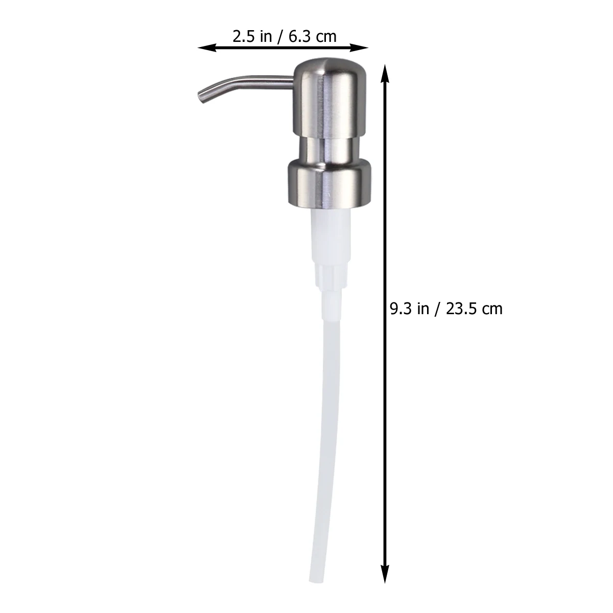 

1pc Stainless Steel Soap Dispenser Pump Lotion Bottle Spray Head Liquid Hand Replacement Rust Free for Glass