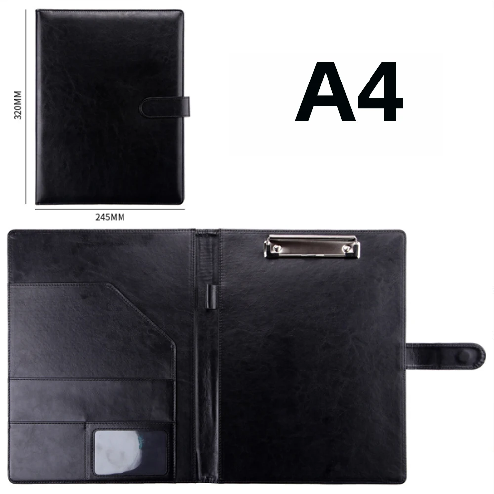 3ชนิด A4หนัง PU ธุรกิจ padfolio จัดระเบียบกรณีเครื่องผูกธุรกิจผู้จัดการเอกสารแฟ้มซองสำนักงาน