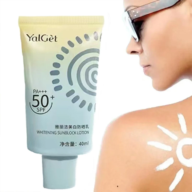 

YaliJie Facial Body Sunscreen Whitening Primer SPF50+PA+++ Concealer Brighten Skin Tone Moisturize And Control Oil Cosmetics