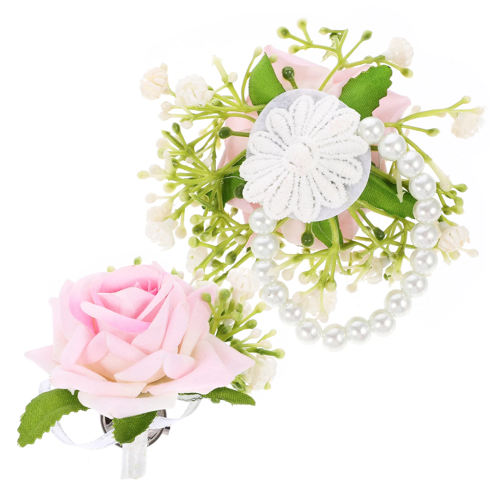 

Silk Wrist Artificial Flower Boutonniere Wedding Boutonniere Garland Decor Bridesmaid Wedding Party Accessories