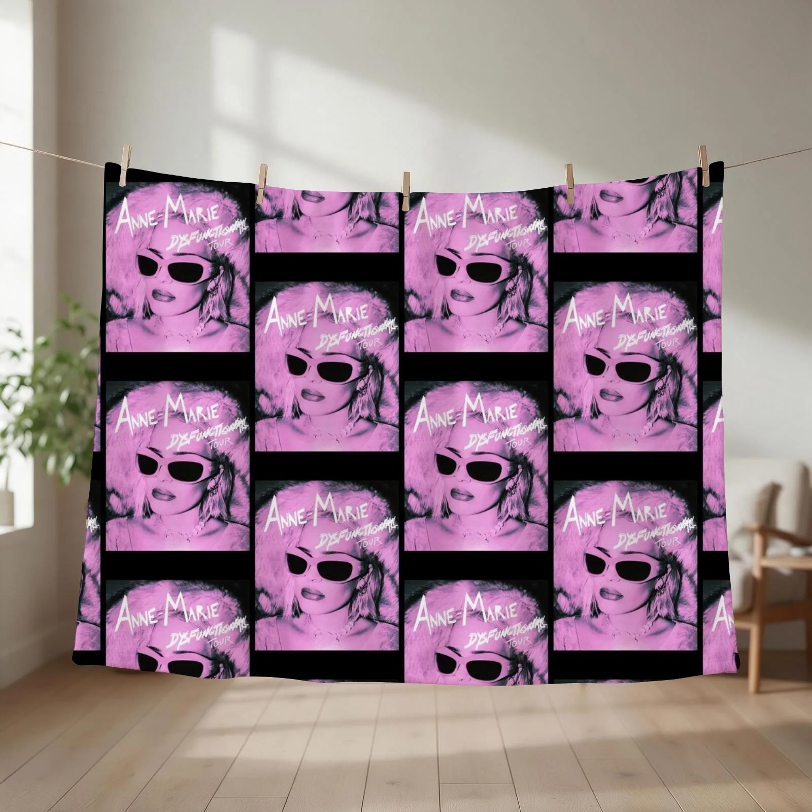 new Anne-Marie dysfunctional tour Throw Blanket couch cozy soft plush fuzzy picnic outdoor blanket