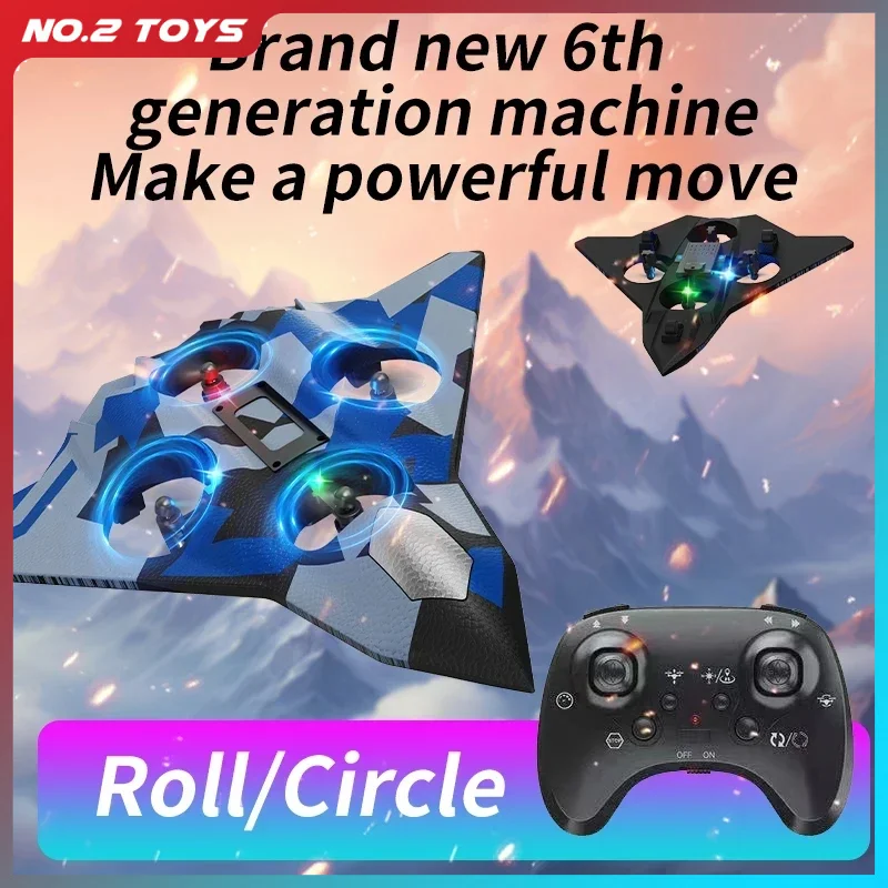 

2.4G 6CH RC Airplane Rolling Aircraft Stunt Fighter Fixed Wing Remote Control Plane Model Drone Toy RC Quadcopter Boy Xmas Gifts