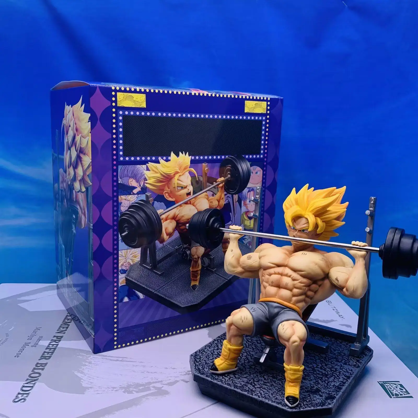 

Dragon Ball Muscle Fitness Wufan GK Статуя Модель ручной работы Орнамент Коробка для игрушек Подарок для мальчиков