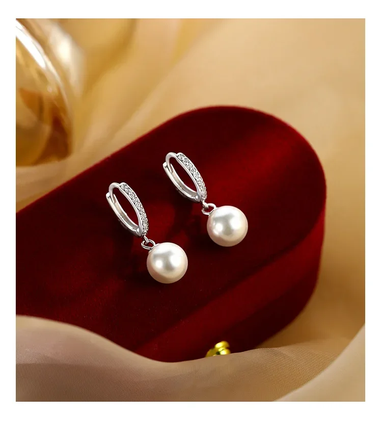 925 Sterling Silber Perle Ohrringe für Frauen Mode-Design Ohrringe Weibliche 2024 Neue Stil Luxus Ohrringe – Detail 8