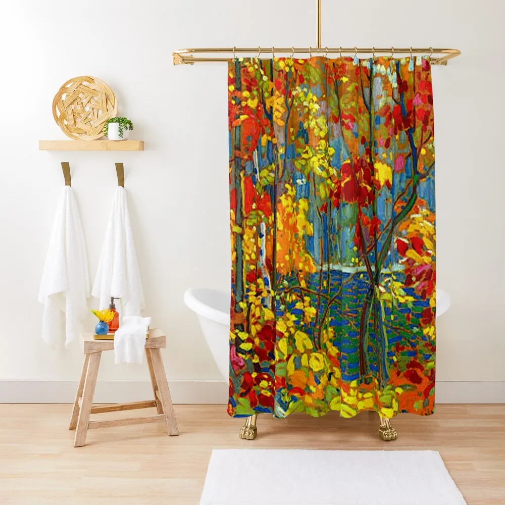 

THE POOL : Vintage 1919 Tom Thomson Algonquin Park Art Print Shower Curtain Set For Bathroom Elegant Bathroom Curtain