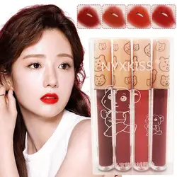 4 Color Lipstick Set Velvet Matte Liquid Lip Stick Waterproof Light Lip Gloss Long Lasting Sexy Women Lip Tint Beauty Cosmetics