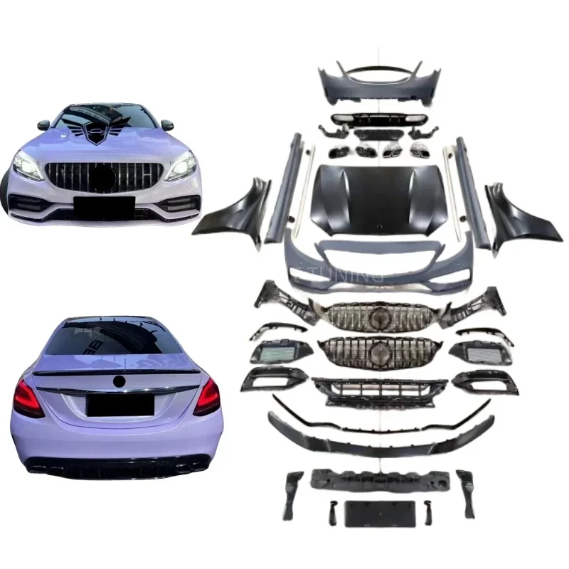 

PP Plastic W205 Up C63 Car Bumpers Body Kit 2016 2017 For W205 Bodykit