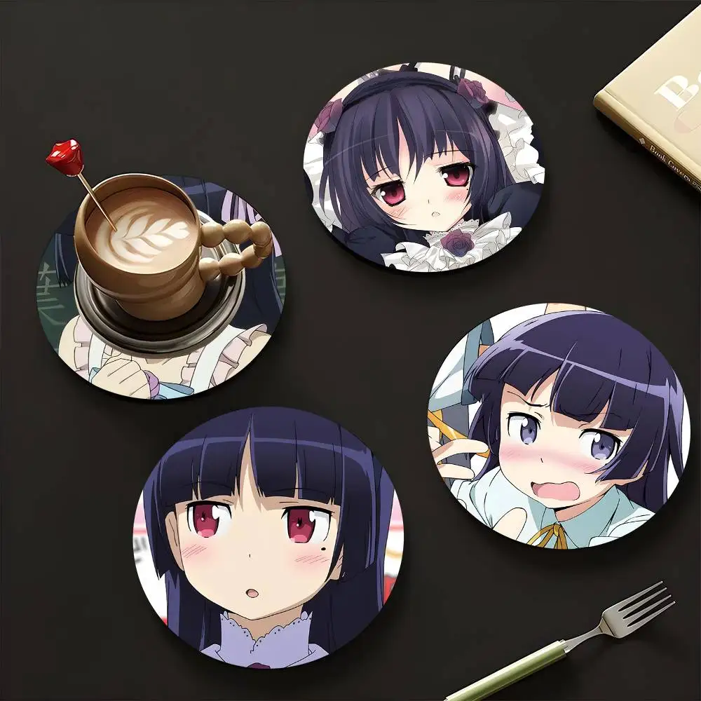 1pc Ruri Gokou  Anime characters Wooden Coaster Colour Printing Cup Mat Home Desk Decoration Gifts