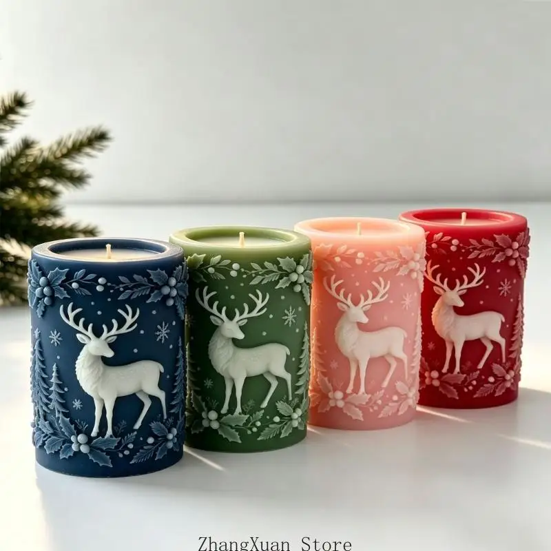 Weihnachts-Hirsch-Kerzenform für DIY-Winterpräsentation und Kerzenherstellung 3XUF – Detail 9