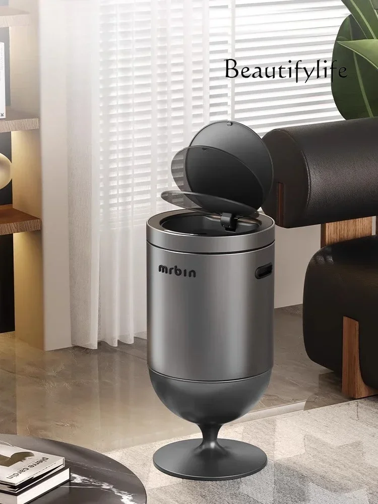 TT Living room goblet intelligent sensor trash can home 2025 new Italian minimalist creativity