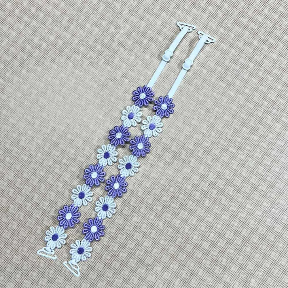 جديد الأزهار أشرطة حمالات الصدر البوليستر الدانتيل الكتف الأشرطة قابل للتعديل الزخرفية الأزهار أحزمة الكتف