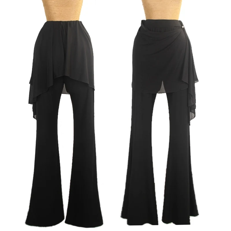 Latin Dance Modern Dance Straight Pants Bell-bottoms Pants Adult Clothes Chacha Rumba Practice Wear Women's Pants DQL9928