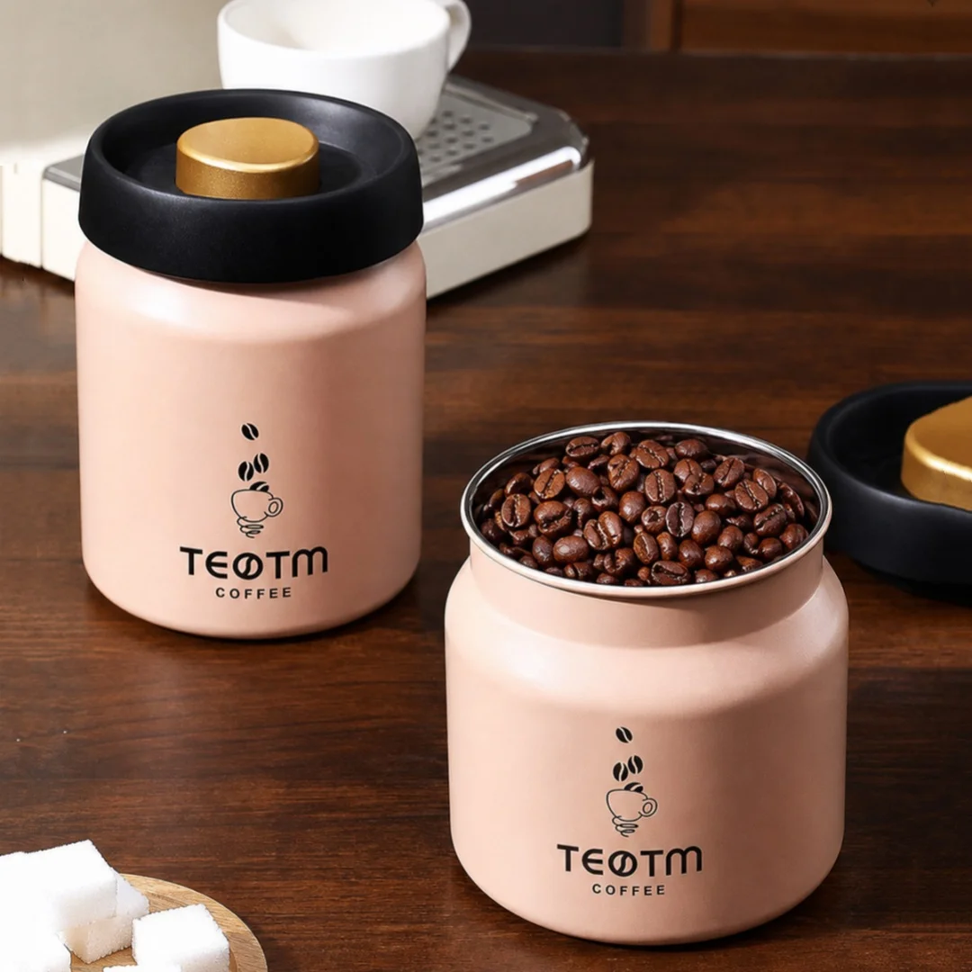 SUS 316 Vacuum Coffee Container Moisture-Proof Keep Fresh Coffee Bean Storage Rust-proof Thickened Airtight Jar Kitchen Tool