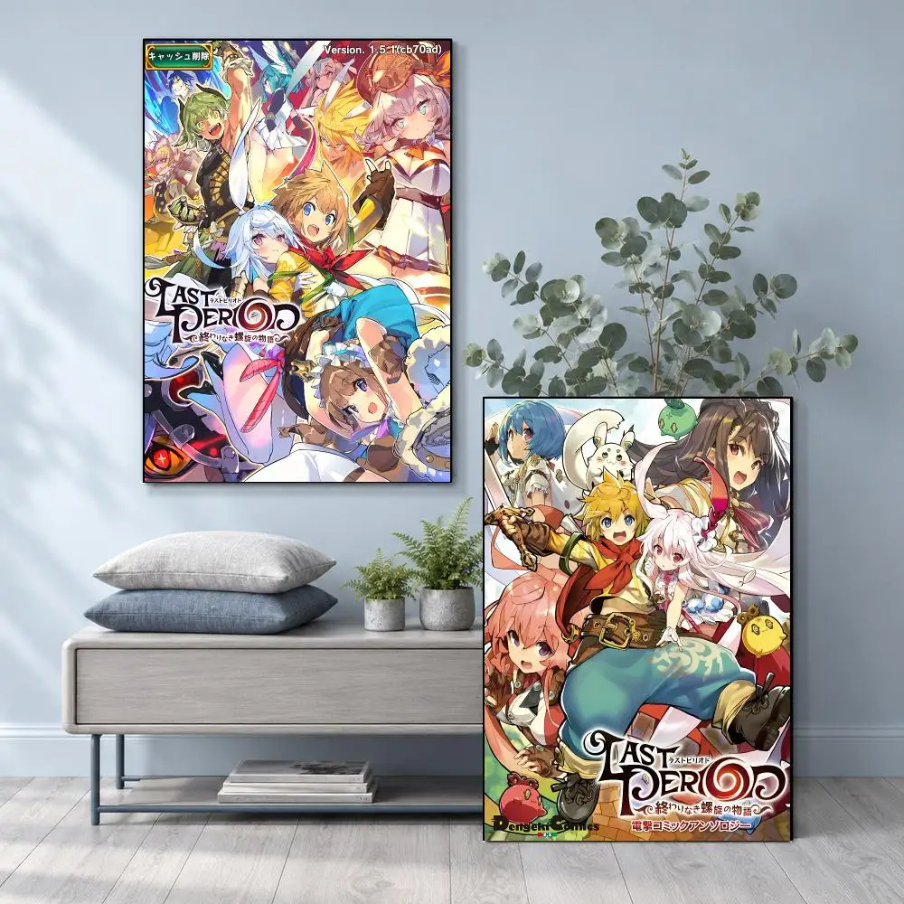 Cute Quirky Colorful Fantasy Adventure Anime L-Last Period Poster Frameless PP Self Adhesive Aesthetic Room Gift Decor