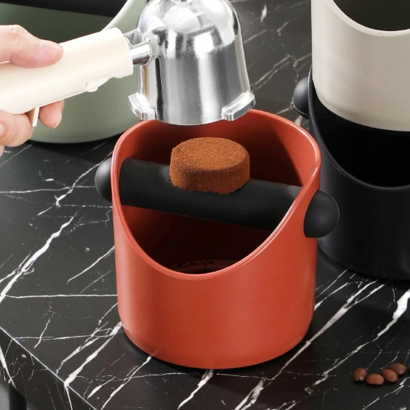 Caja de golpe de café, contenedor de basura para posos de Espresso, accesorios de Barista antideslizantes, herramientas para hacer con diseño biselado para residuos de café, 1 ud.