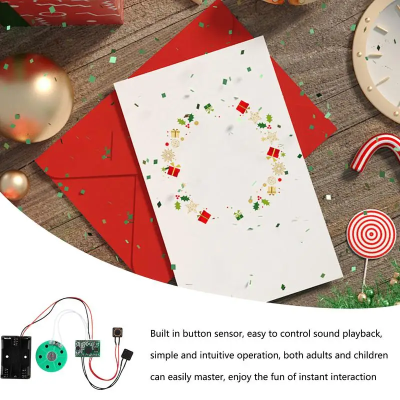 Sound Module For Greeting Card Board Module Greeting Cards Chip Battery Operated Voice Recorder Button Activated Portable Holida