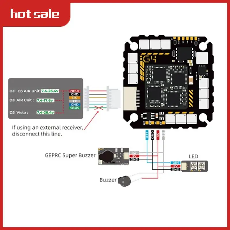 

TAKER G4 45A AIO Baro OSD G473 Flight Controller BLHELIS 45A ESC FET Directly 2-6S For FPV Freestyle Cinewhoop Easy To Use