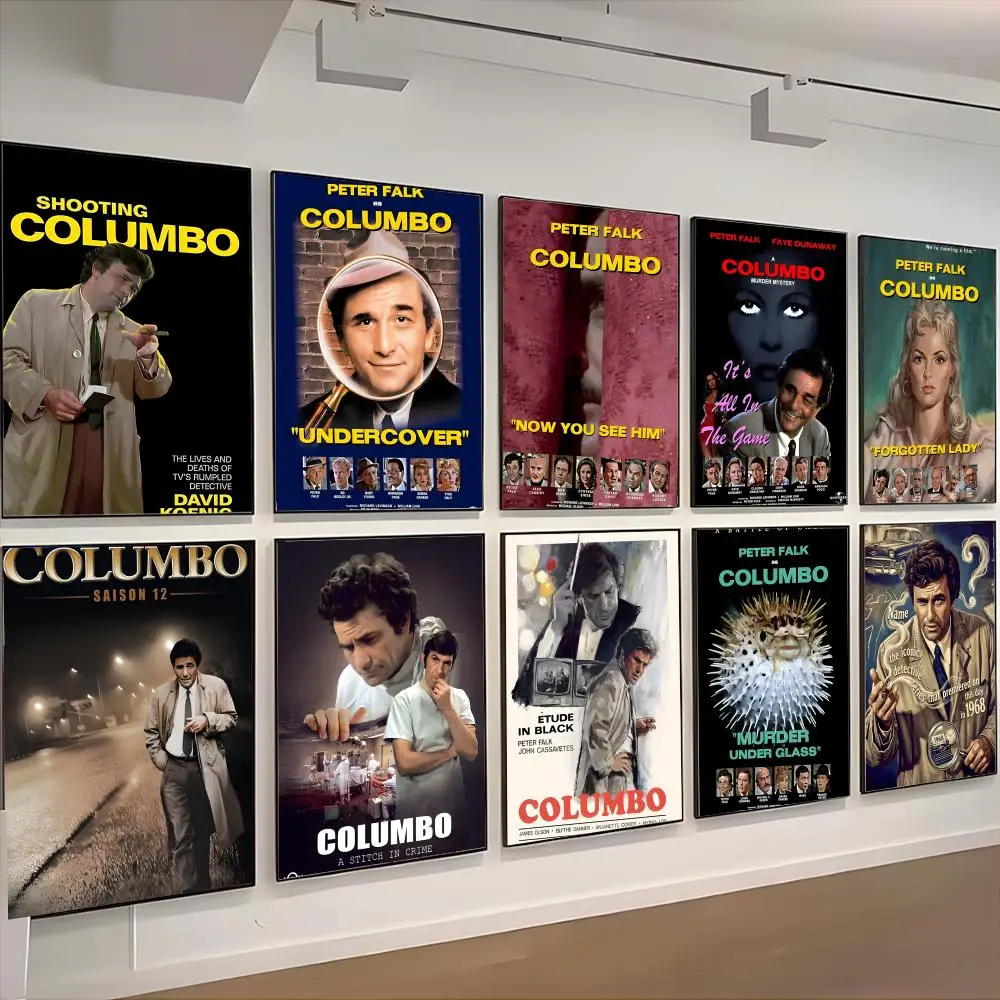 Pôster de detetive dramático C-Columbo, arte retrô para decoração de restaurante e bar