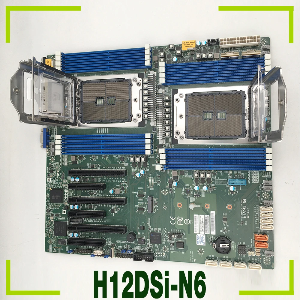 For Supermicro Server Motherboard Dual EPYC 7003/7002 Series Processors Gigabit LAN Port Dedicated IPMI LAN Port H12DSi-N6