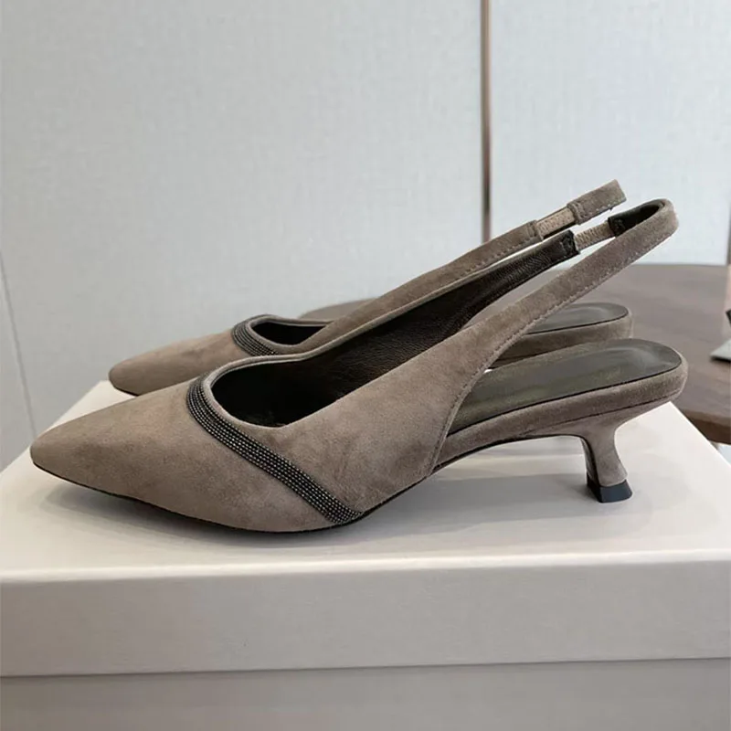 khaki suede
