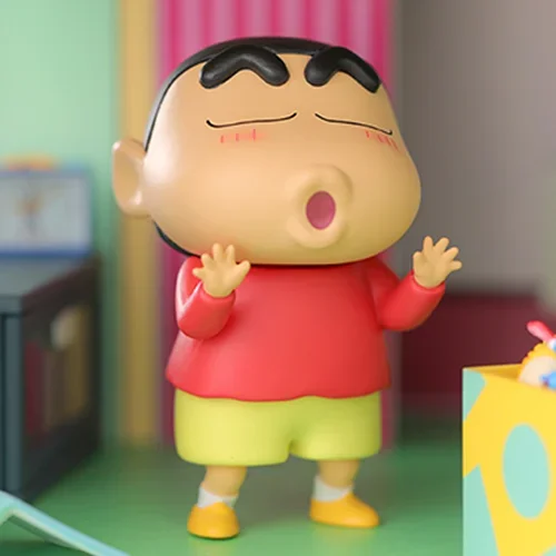 Genuine Blind Box Crayon Shin-Chan Emoticon Series Nohara Shinnosuke Anime Figure Model Fashion Play Doll Car Decoration Gift