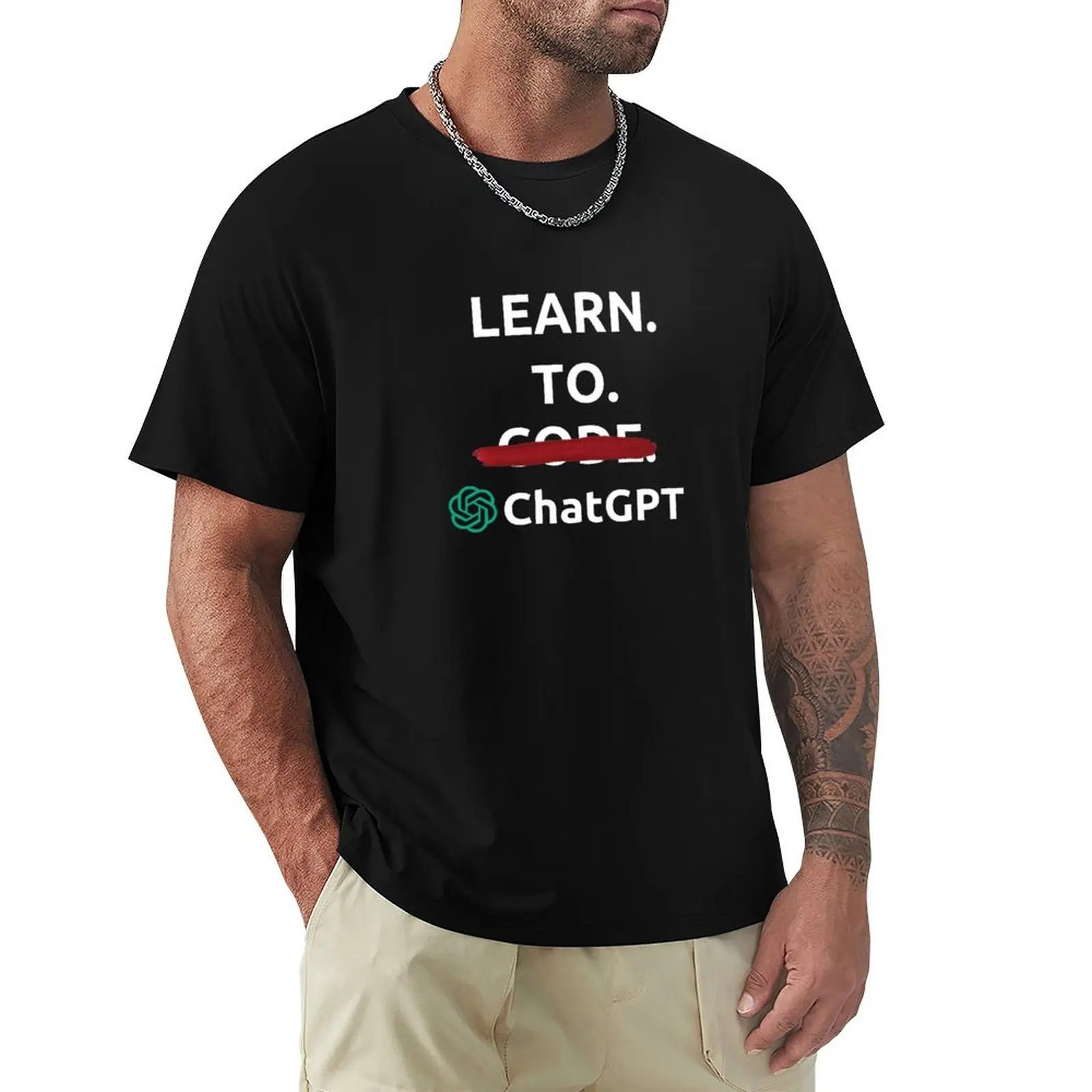 Learn To ChatGPT T-Shirt Sport Basic Moisture Wicking Tee