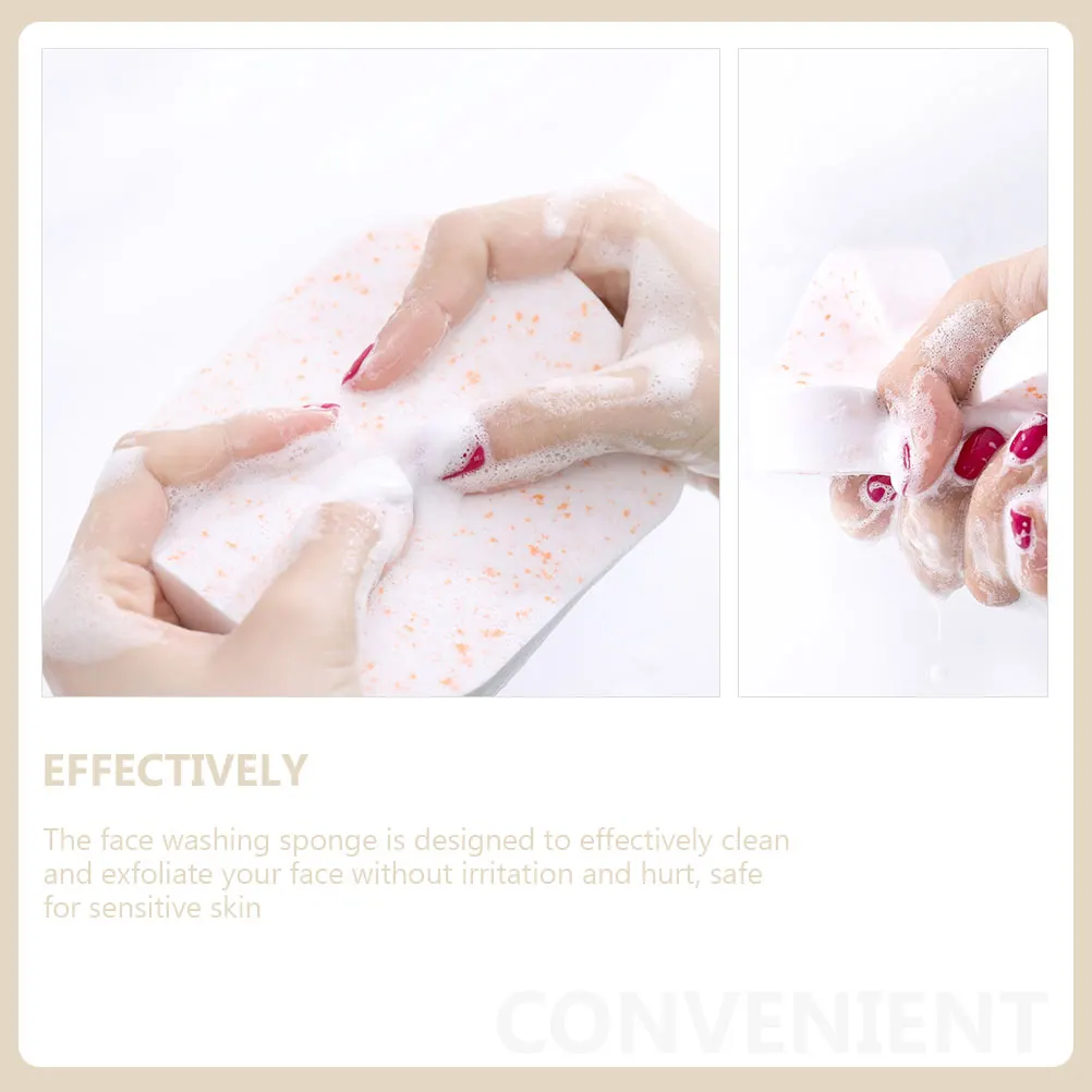 4pcs Face Washing Sponges Portable Facial Sponge For Sensitive Skin Cleansing Makeup Removal Reusable Travel Face Scrubber