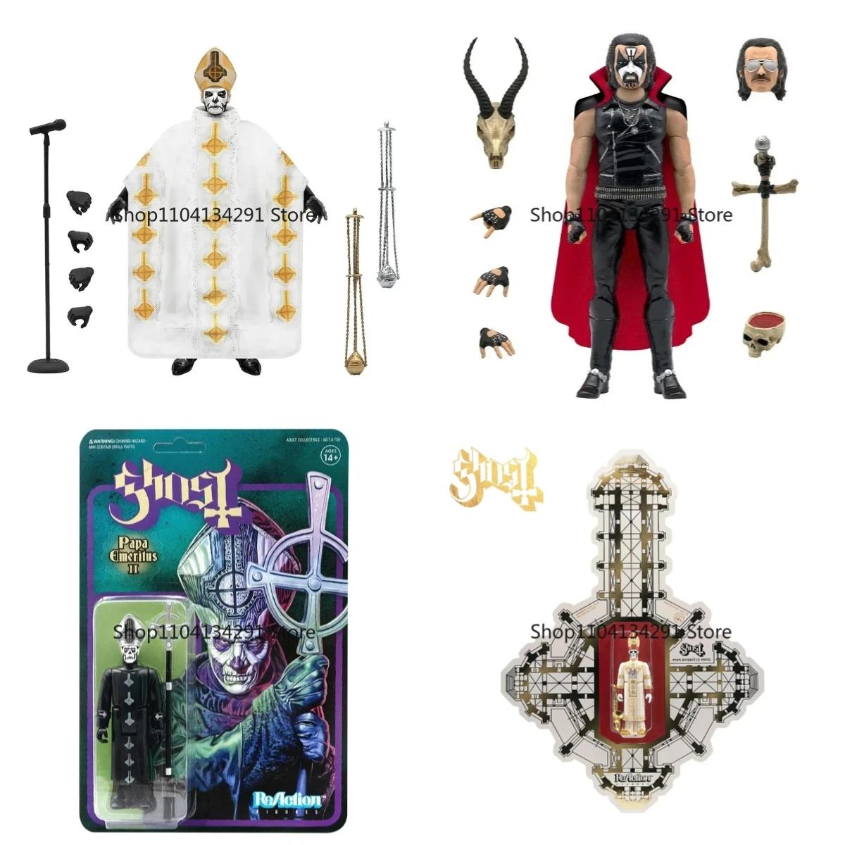 

Оригинальная подвесная карточка Super7 Ghost Band без названия Ghouls серии Ghost Papa II, металлическая музыкальная ретро-коллекционная фигурка, подарок