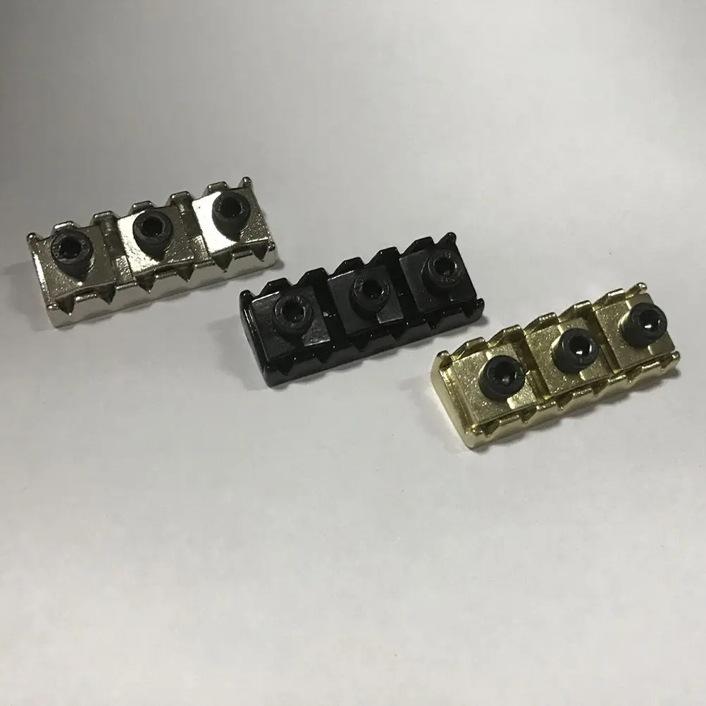 Guitar Bridge Locking Nut for Tremolo System Double Lock Electric Guitar String Height Adjustment Tuning Stability Black