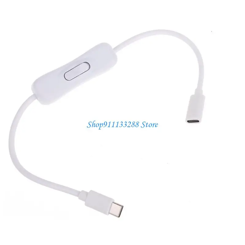 G88D USB C to USB C Cable Type C Male to Type C Female with Switches Charging Sync Data Cable Adapter Cord for Phone