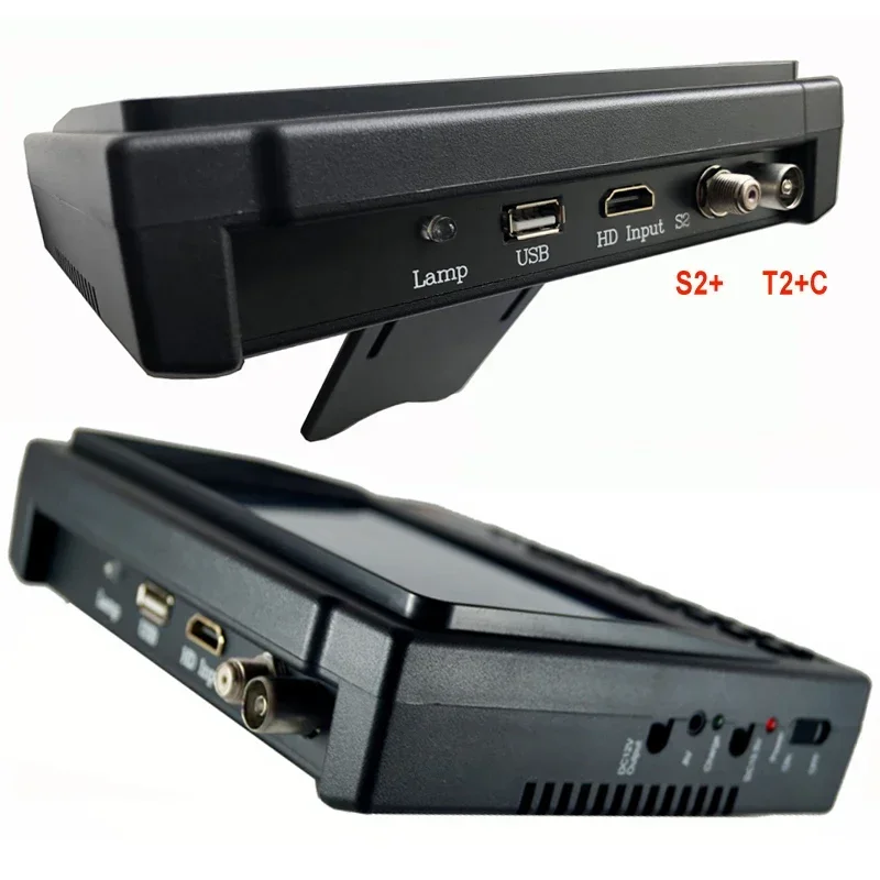 KPT-717ST Portable Widescreen 7 Inch DVB-S2+T2+C Sat Signal Satellite Receivers Digital Satfinder CCTV HD Monitor