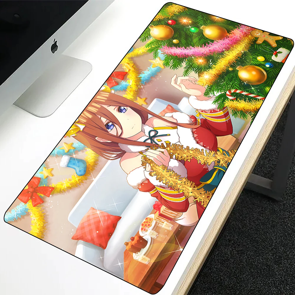 Nakano miku Anime Mousepad HD Printing Computer Gamers Locking Edge Non-slip Mouse Pad XXL90x40cm Keyboard PC Desk Pad