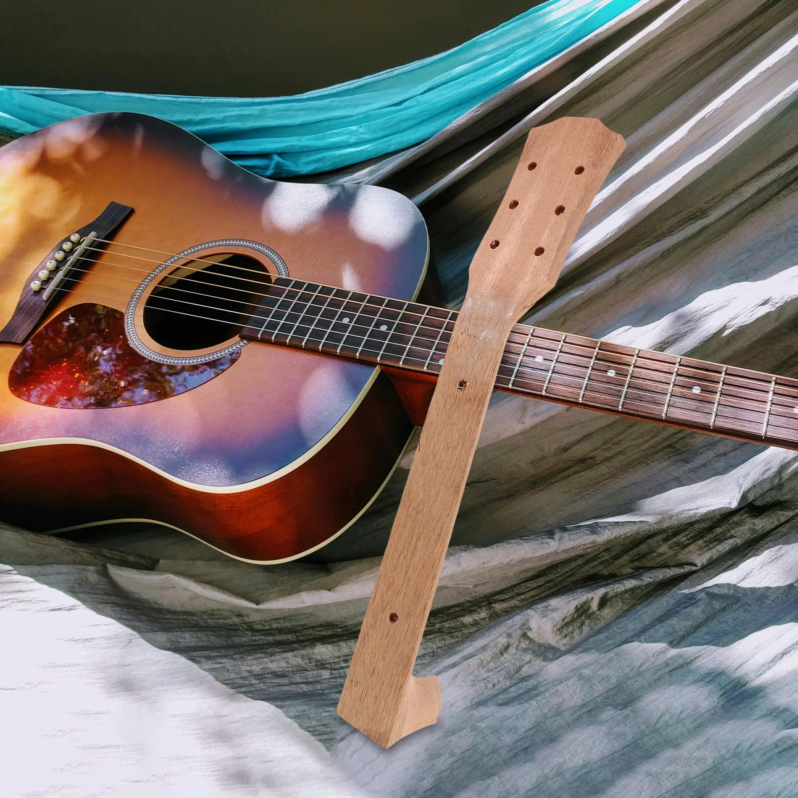 

Guitar Neck Roasted Maple Rosewood Fingerboard Half Paddle Headstock Replacement for Electric Guitar DIY Build