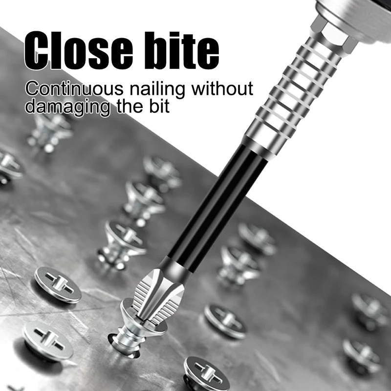 【K5 Non-slip High Hardness Bit S2 Strong Magnetic 5A Black Non-slip Cross Head Electric Drill Electric Screwdriver Bit】 - view 2