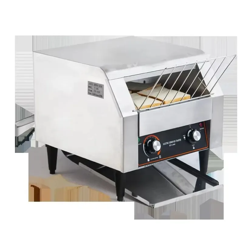 for Electric Commercial Sandwich Grill Conveyor Belt Toaster 150 Slices Hour 1300W Heavy Duty Restaurants Bakeries