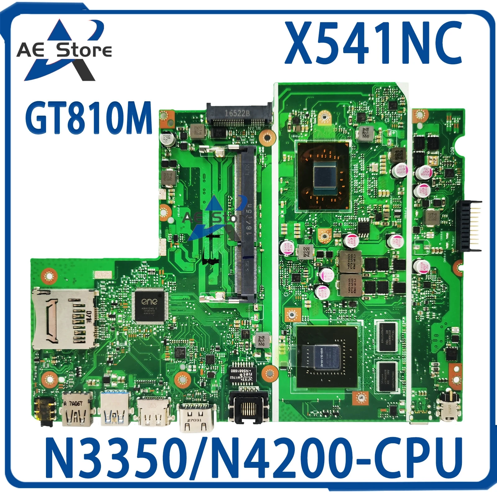 

X541N N3350/N4200-CPU GT810M/UMA Notebook Mainboard For ASUS X541NA X541NC A541N R541N F541N A541NC Laptop Motherboard Test OK