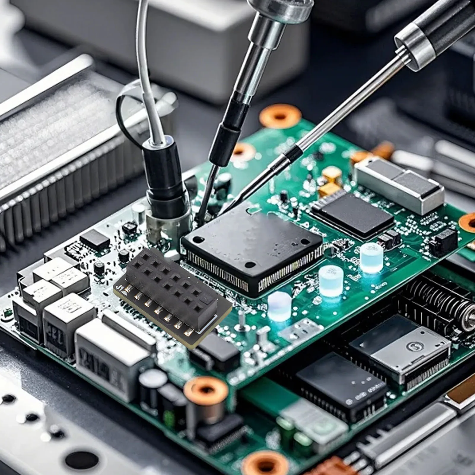 Support de Module TPM 2.0 pour carte mère ASROCK 14 broches SPI TPM2.0 carte de sécurité de cryptage de carte à distance pour Module Win 11 TPM SPI