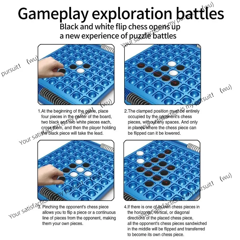Dual-Side Flip Board - Strategy Game for 2 Players & Logic Training