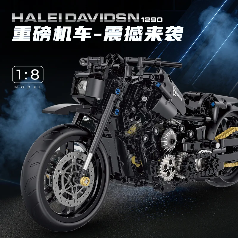 

SG60502 1:8 Scale Motorcycle Building Blocks Model Kit - Display Ornament, Birthday Gift for Boys and Adults Toy 586pcs