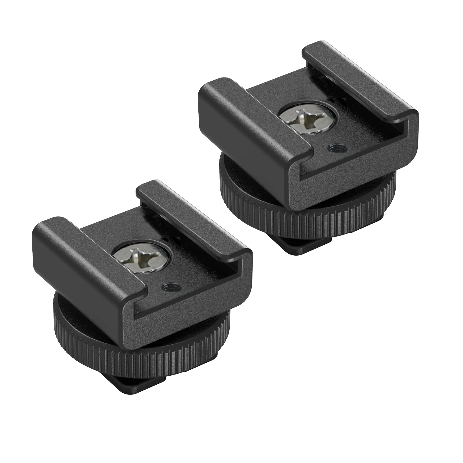 2pcs Cold Shoe Adapter Metal 1/4