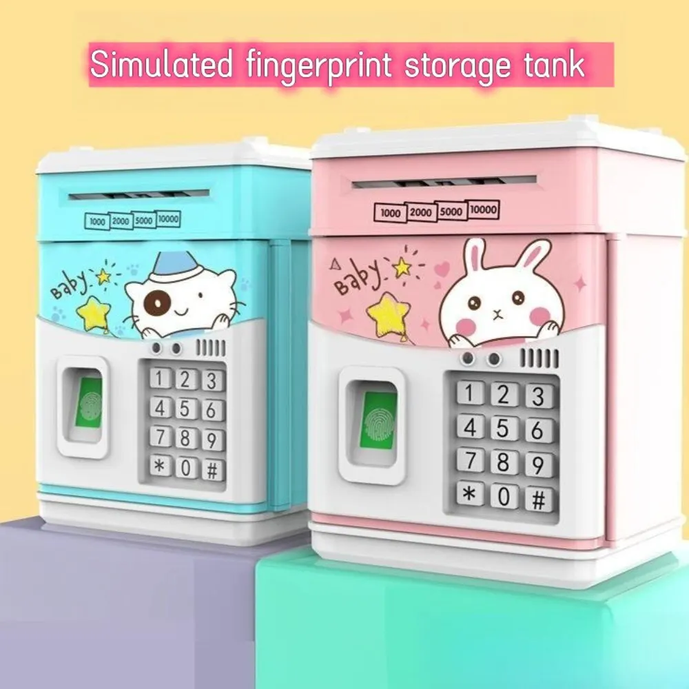 Electronic Bank Lovely Cartoon Imitation Atm Piggy Bank Cash Coin Can Auto Money Saving Bank With Password For Kids Girls Gift