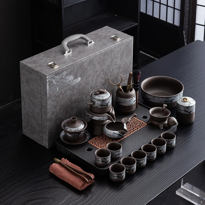 Handmade Sugar Tea Tray Ceremony Dessert Sets Ceremony Wedding Wooden Tea Tray Large Funnel Taca Kuchenna Home Decoration