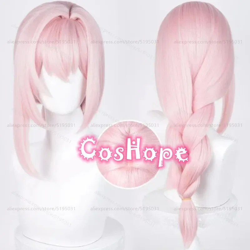 

ZZZ Tsukishiro Yanagi Косплей Парик 65 см Длинный Плетеный Розовый Парик Косплей Аниме Косплей Парики Термостойкие Синтетические Парики