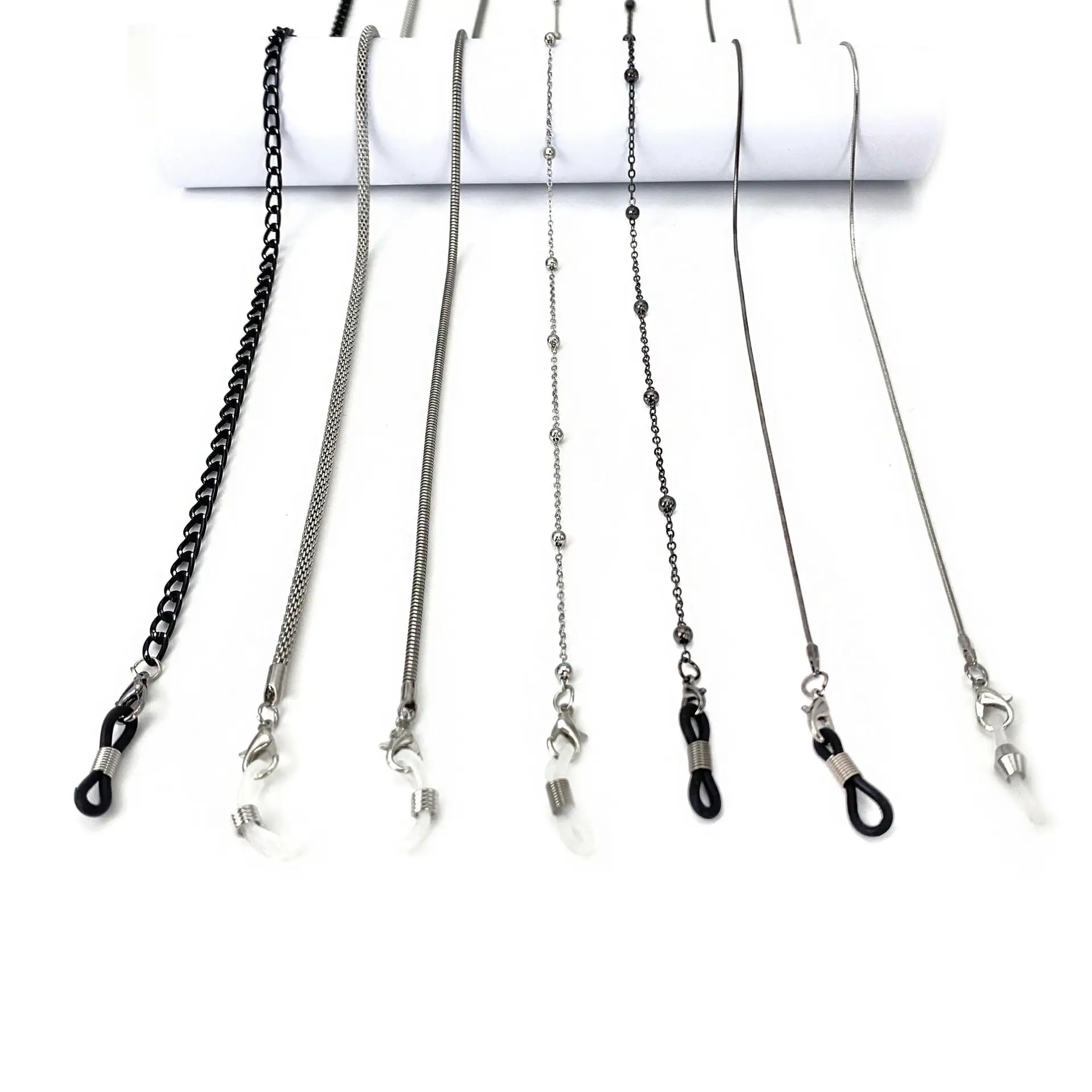 Sonnenbrillenkette, Anti-Verlust-Brillenband, verschiedene Stile, Metallglieder-/Schlangen-/Perlenkette, modisches, trendiges Brillen-Accessoire, Unisex