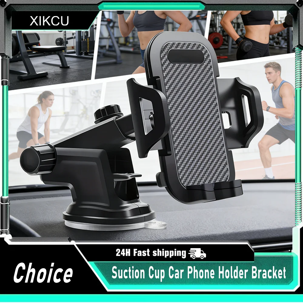 

360° Windshield Car Phone Holder Car Dashboard Mobile Cell Support Bracket Universal Sucker for iPhone 17 16 15 Samsung Xiaomi