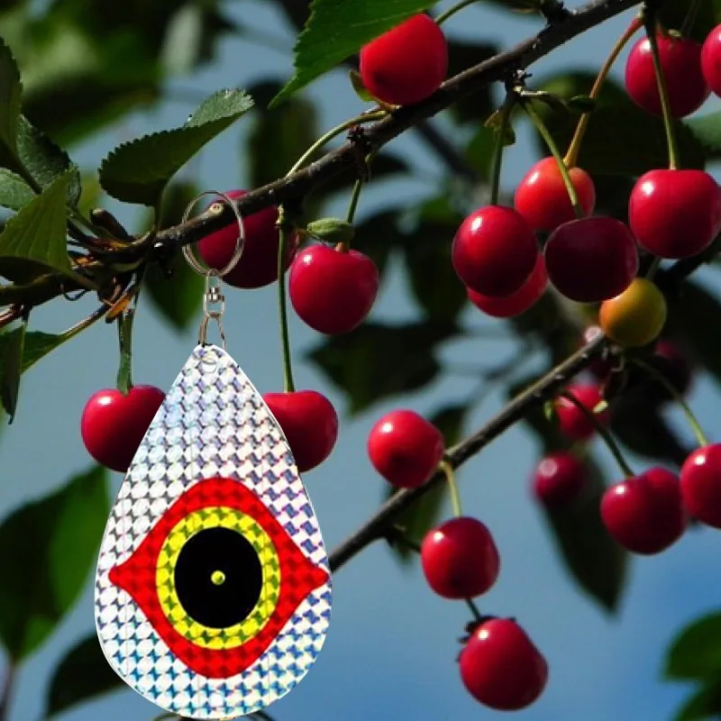 Eye Decoy Scary Eyes Strong Visual Bird Scare Mirror Reflective Pinwheels Bird Scarers Sparkly Wind Spinner Hanging Outdoors