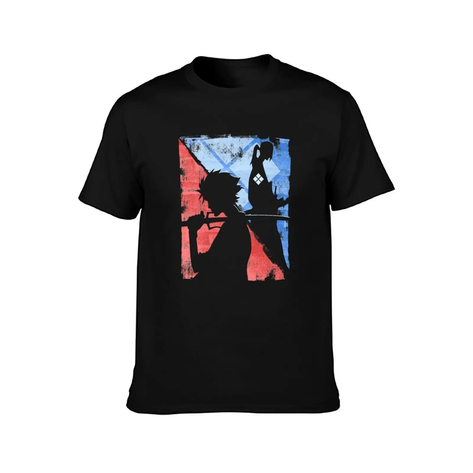 Red And Blue Warrior T-Shirt Trendy Pattern for Men T-Shirt