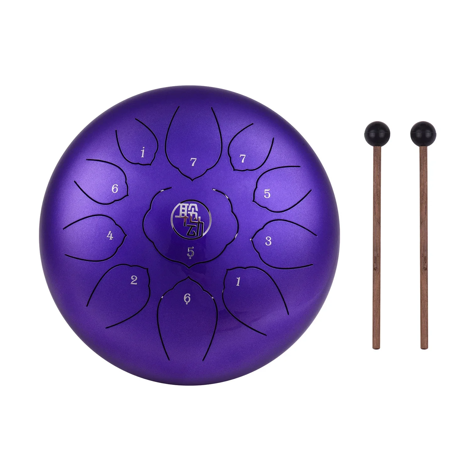 

11 Inch Toung Drum 11 Notes C-Key Yoga Steel Tongue Drum (Purple)