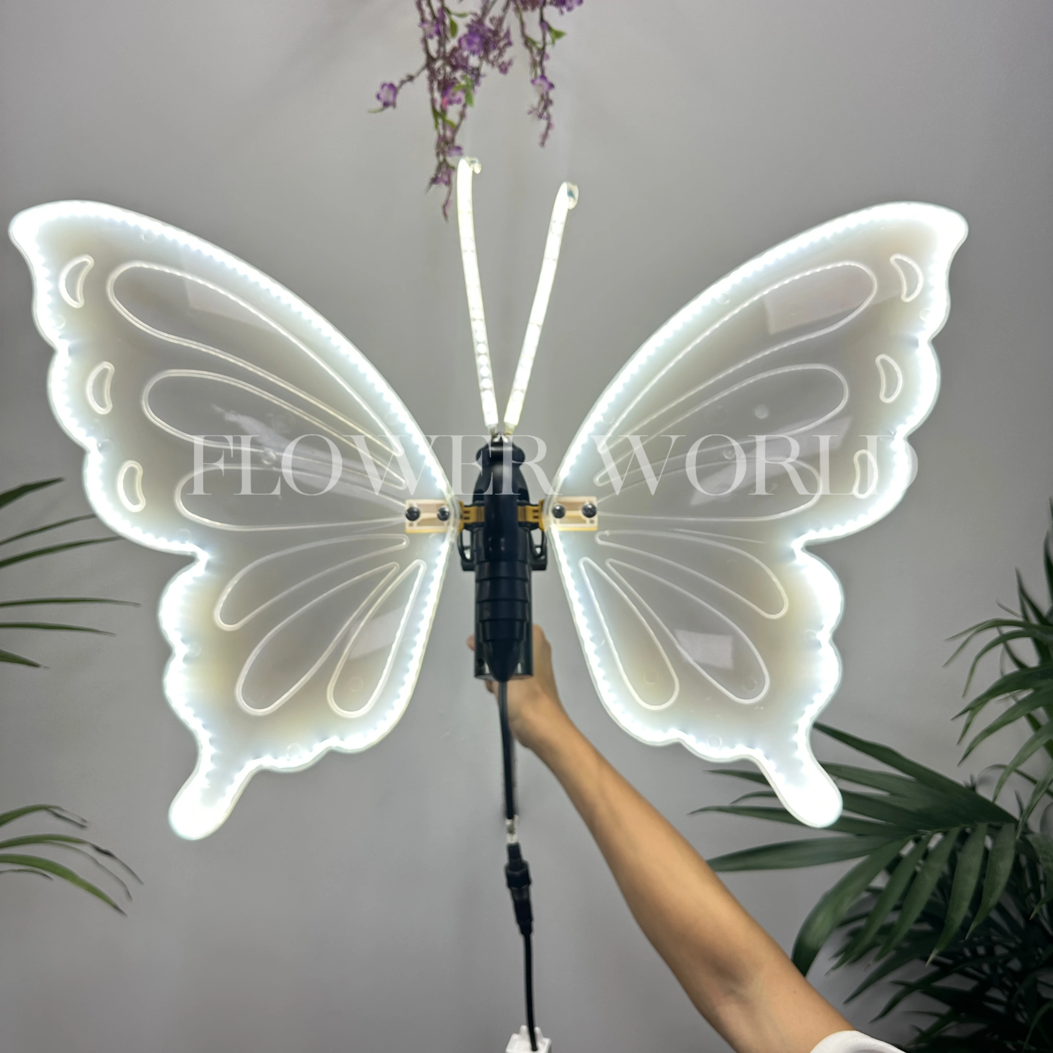 40CM Outdoor Wedding LED Butterflies Decoration Colorful Simulated Dynamic Insect Butterfly LED Lights Carton Packing